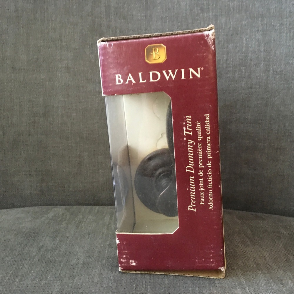 Baldwin Right Hand Half Dummy Wave Lever Door Handle Oil Rubbed Bronze Finish - Picture 2 of 6
